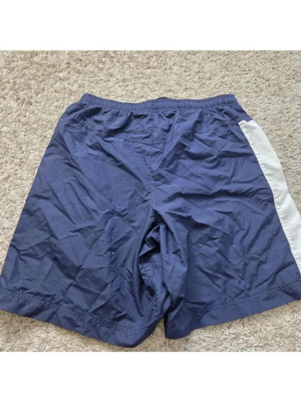 Vintage Nike Swim Trunks Mens Medium Blue Mesh Lined Pockets Spellout